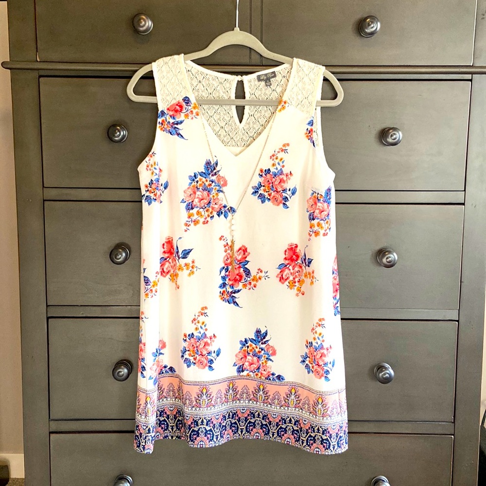Ivory Floral Dress